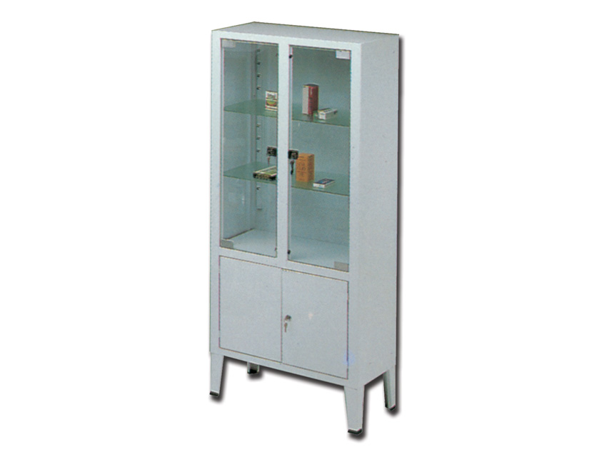 CABINET - 4 doors - tempered glass