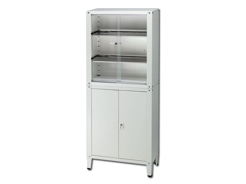 VALUE CABINET - 4 doors - tempered glass