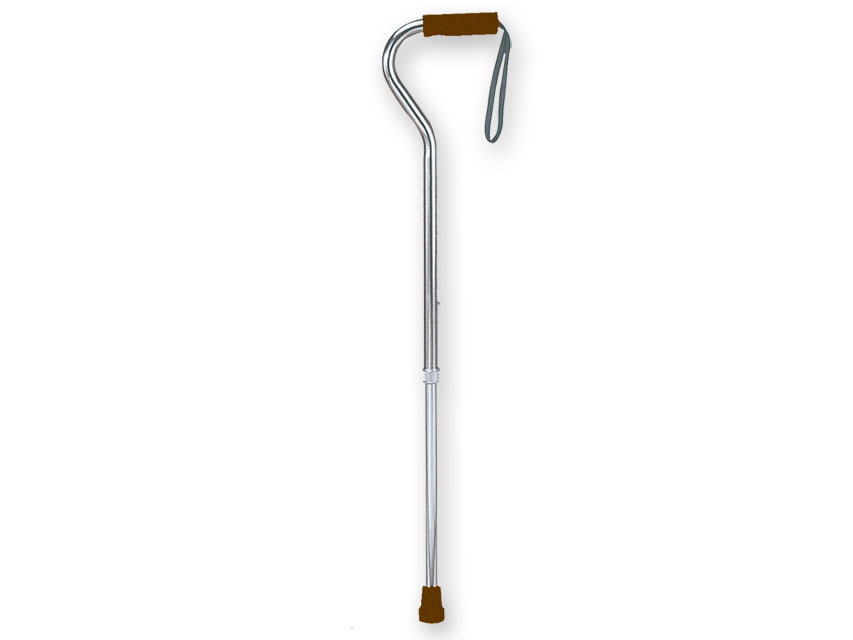 ALUMINIUM STICK - curved handle - bronze