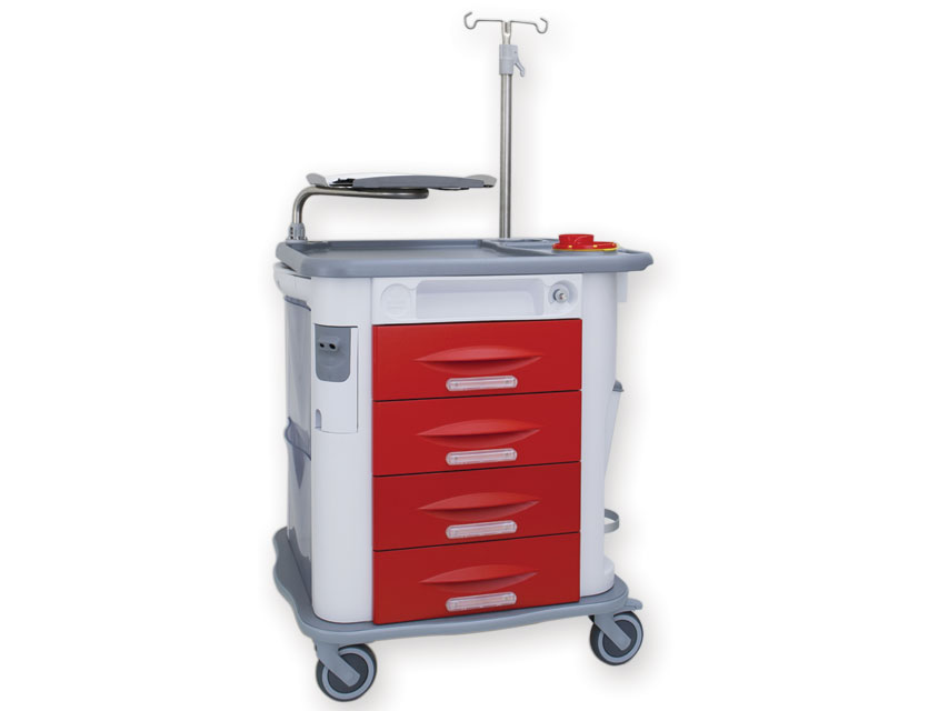 AURION EMERGENCY TROLLEY - red