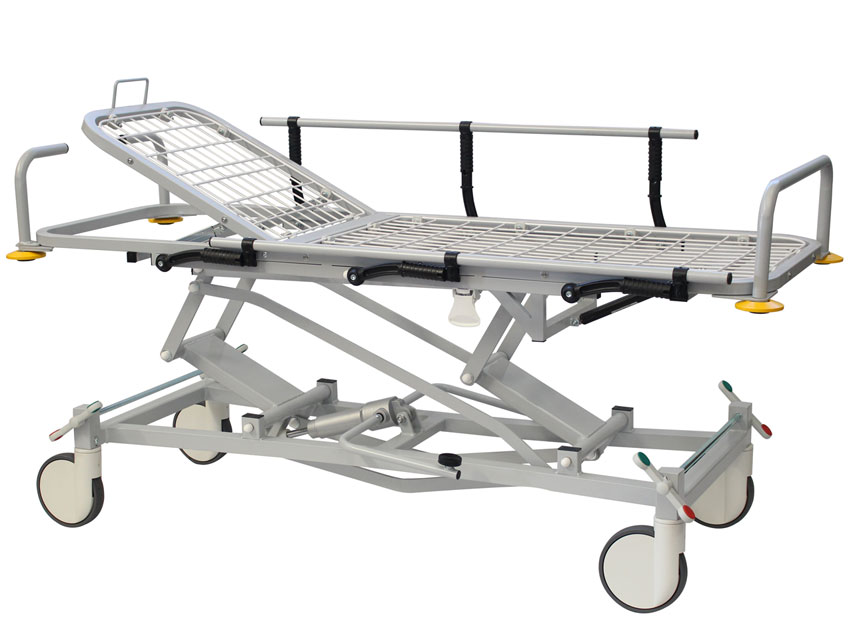 PROFESSIONAL HEIGHT ADJUSTABLE PATIENT TROLLEY with TR and RTR