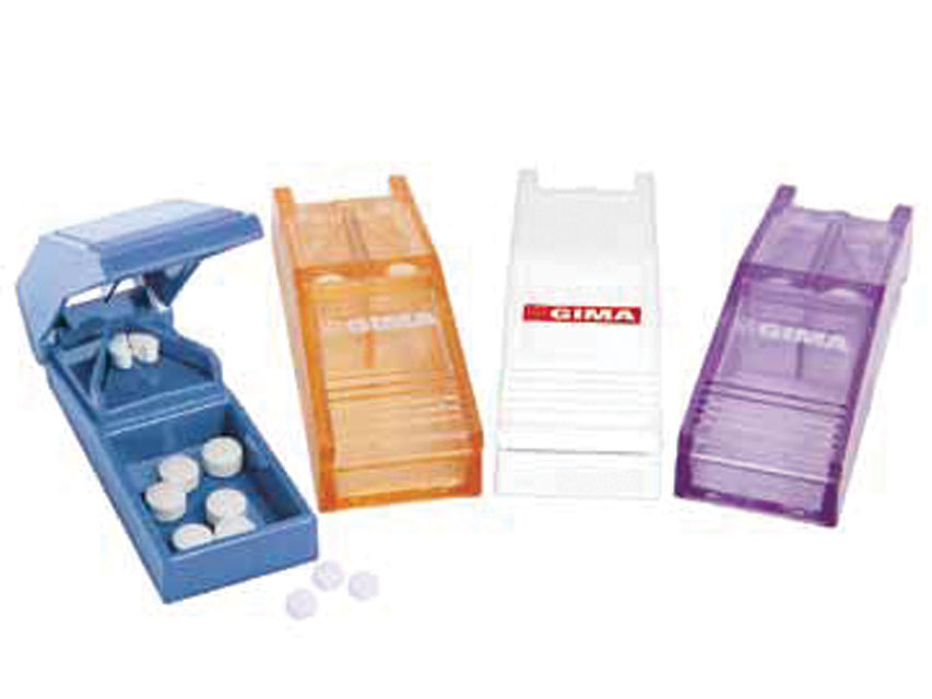 COLOUR PILL SPLITTER (3 white, 3 light blue, 3 lavender, 3 transp.orange) - box of 12