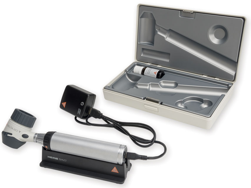 DERMATOSCOPE À LED 3,5V Li-Ion HEINE DELTA 20 T USB+TR pour immers.+polarisat.