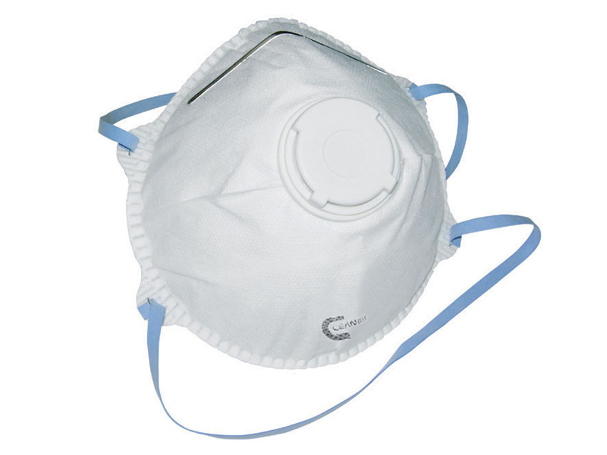 MASQUE RESPIRATOIRE COQUILLE MOULÉ FFP2 avec valve, filtration 94%, norme EN 149: 2001 + A1: 2009 - boîte de 10