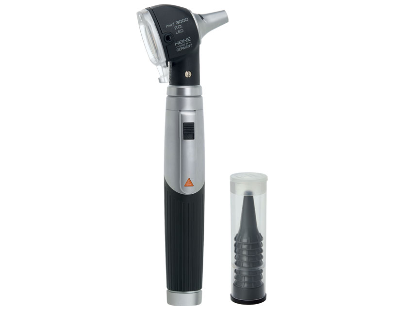 OTOSCOPE F.O. LED HEINE MINI 3000 - poignée rechargeable - noir