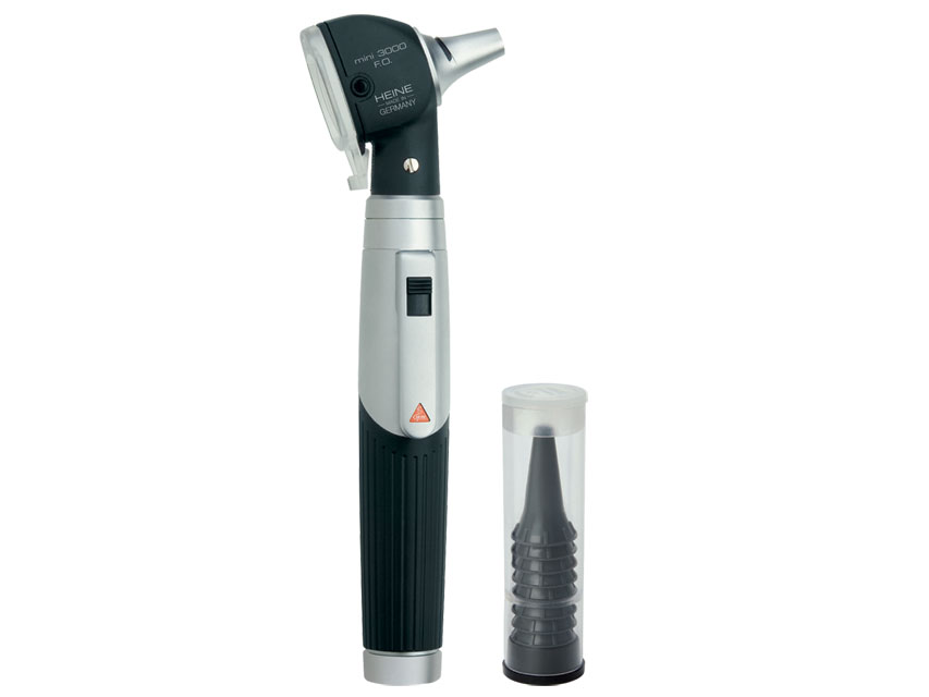 OTOSCOPE F.O. Xénon HEINE MINI 3000 - poignée rechargeable - noir