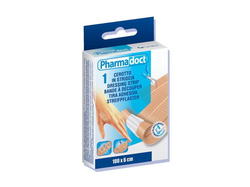 PHARMADOCT DRESSING STRIPS 100x6 cm - carton of 12 boxes