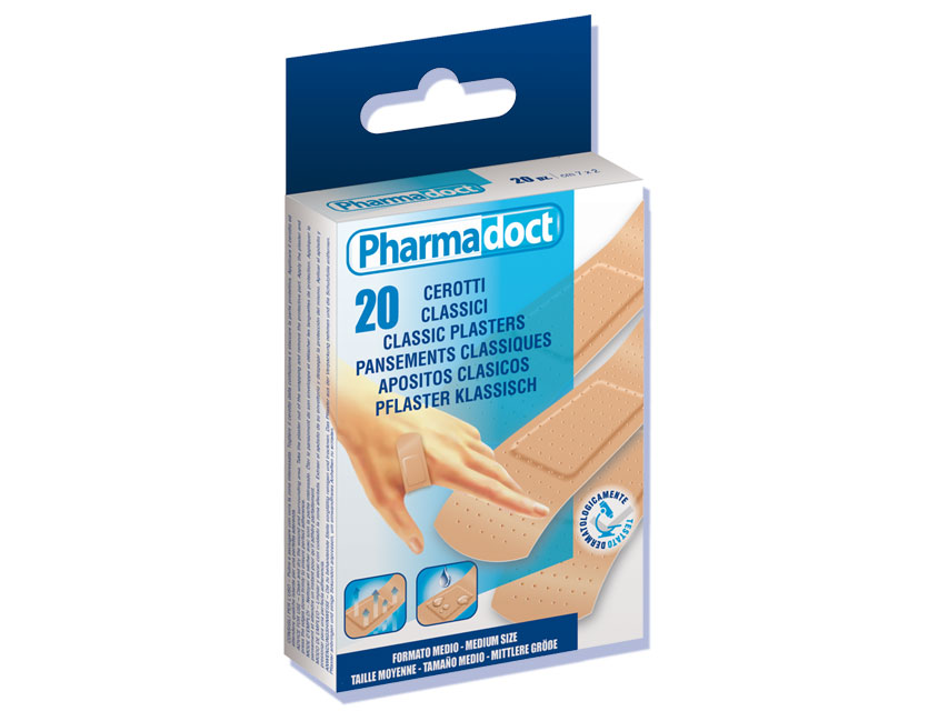 PHARMADOCT PANSEMENTS CLASSIQUES 7x2 cm - caisse de 12 boîtes de 20