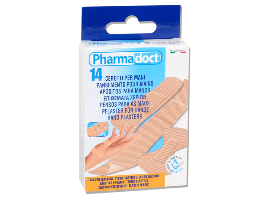 PHARMADOCT HAND PLASTERS 3 sizes - carton of 12 boxes of 14