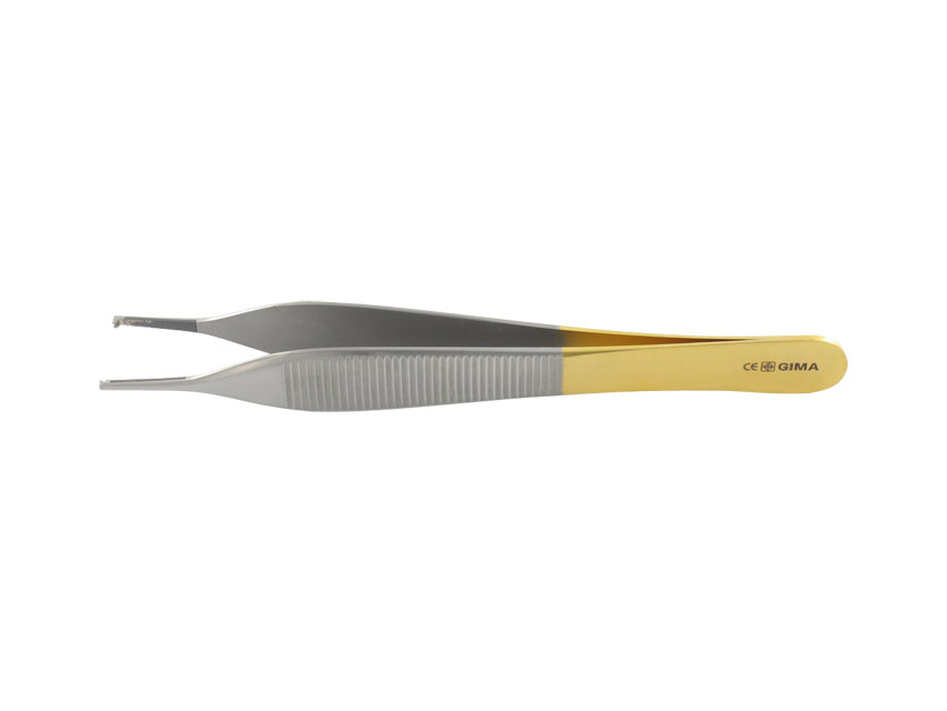 GOLD ADSON FORCEPS 1x2 teeth - 12 cm