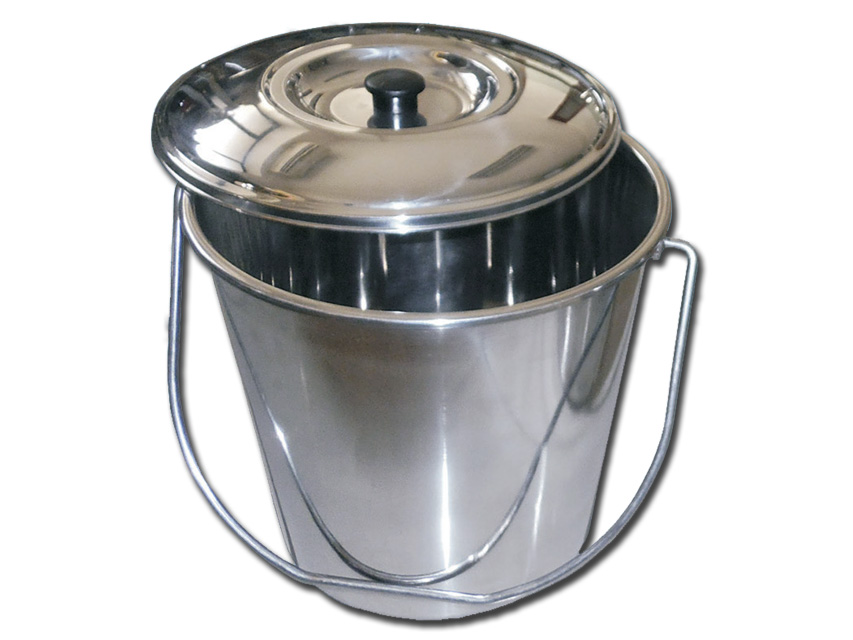 SEAU INOX AVEC COUVERCLE 12 l