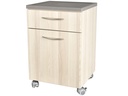 BEDSIDE TABLE WITH DRAWER - streaked beige