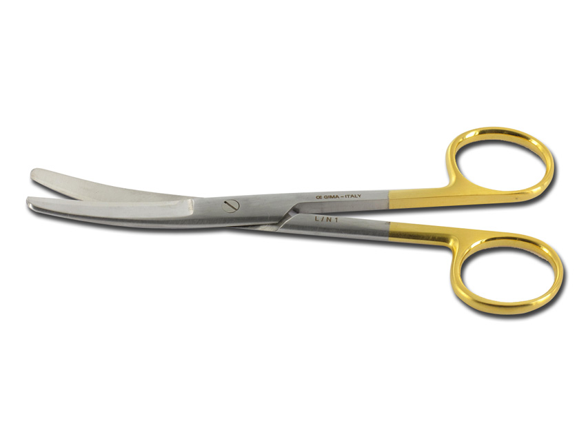 GOLD SCISSORS CURVED BLUNT/SHARP