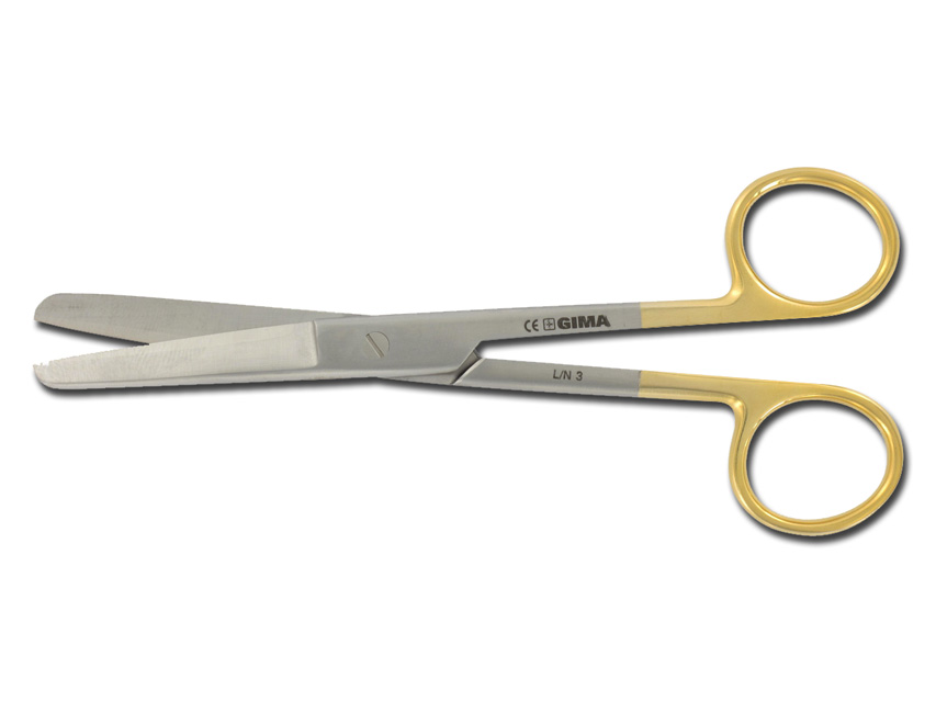 GOLD SCISSORS STRAIGHT BLUNT/SHARP