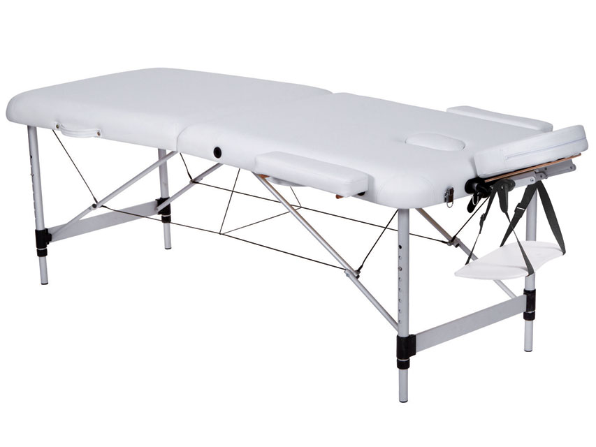 TABLE DE MASSAGE EN ALUMINIUM À 2 SECTIONS