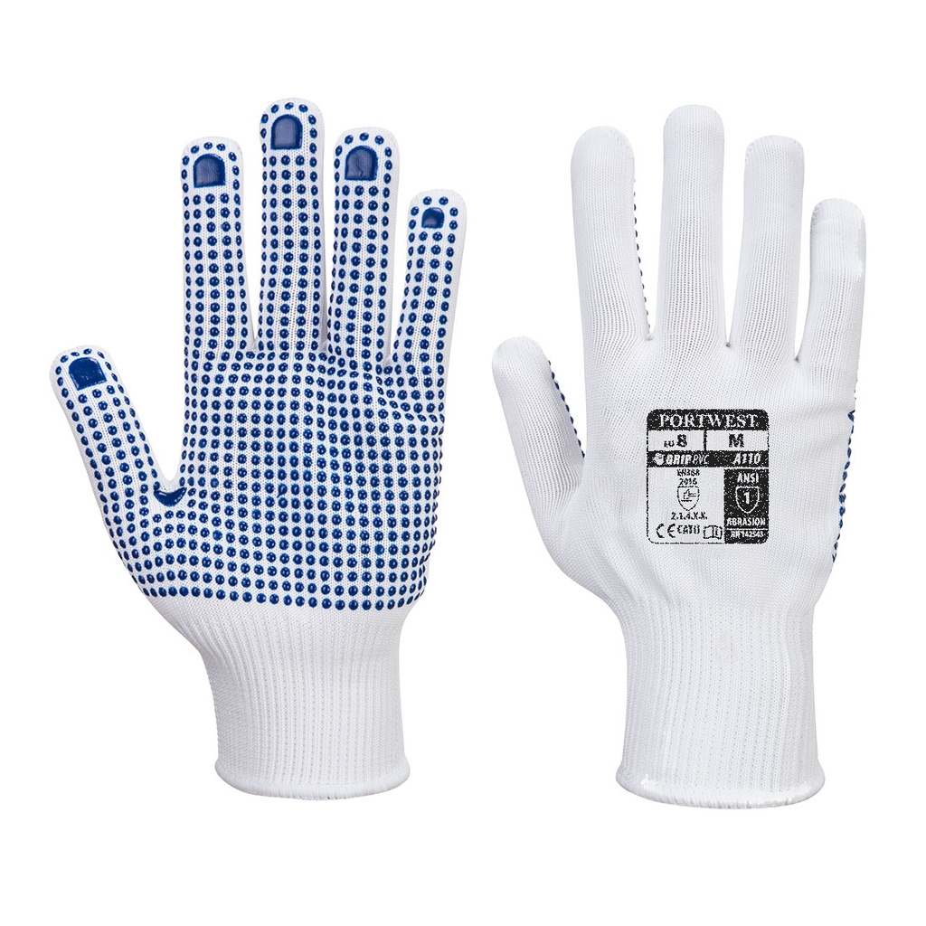 Gant Polka Picots PVC - Blanc/Bleu