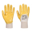 Nitrile dos aéré poignet tricot - Jaune