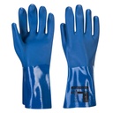 Gants PVC manchette 30cm - Bleu