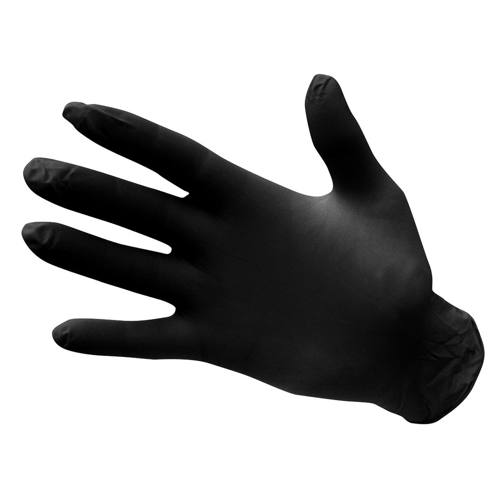 Gants Nitrile Non poudrés à usage unique - Noir