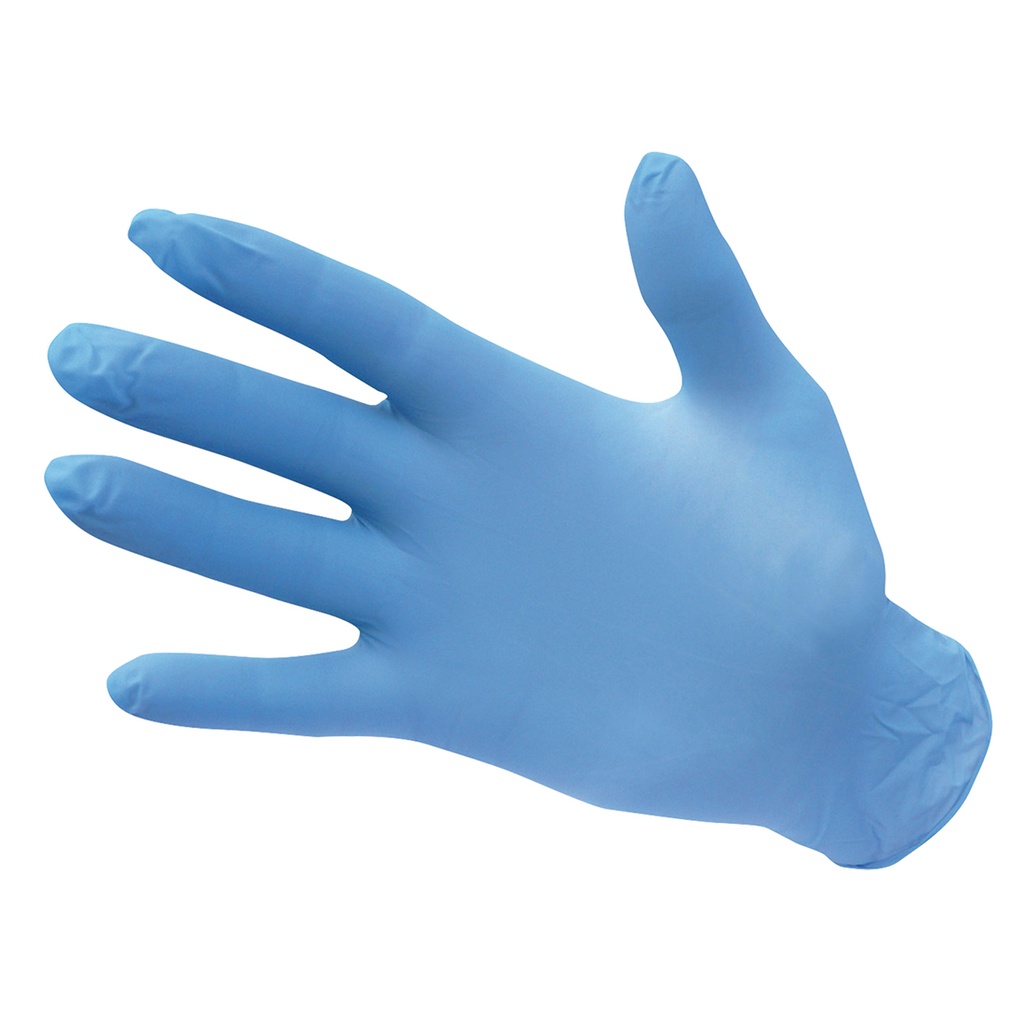 Gants Nitrile Non poudrés à usage unique - Bleu (100 pièces)