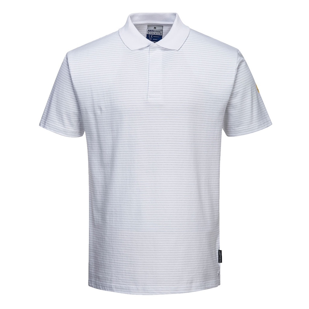 Polo antistatique ESD - Blanc