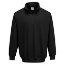 Sweatshirt col zippé Sorrento - Noir