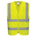 Gilet Hi-Vis avec zip - Jaune