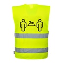 Gilet de distanciation sociale 2m - Jaune