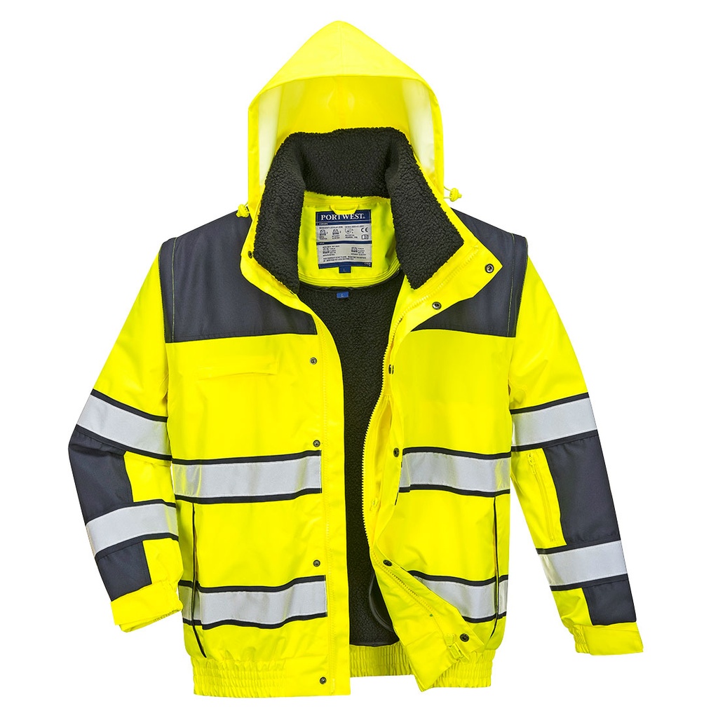 Blouson HiVis 3 en 1 - Jaune/Marine