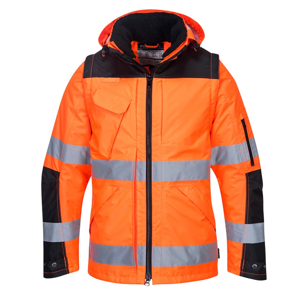 Blouson 3-en-1 Pro Hi-Vis - Orange/Noir