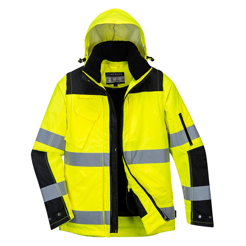 Blouson 3-en-1 Pro Hi-Vis - Jaune/Noir