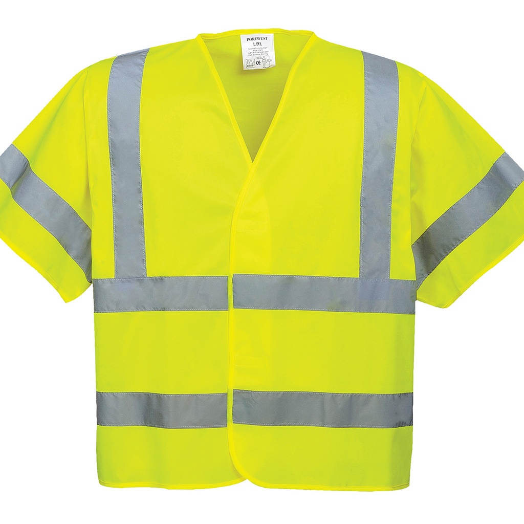 Gilet hivis à manches courtes - Jaune