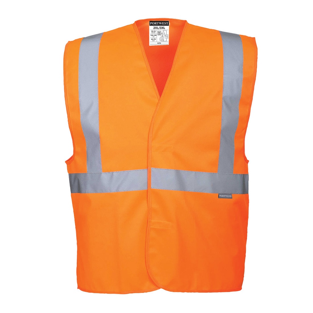 Gilet 1 bande &amp; baudrier - Orange