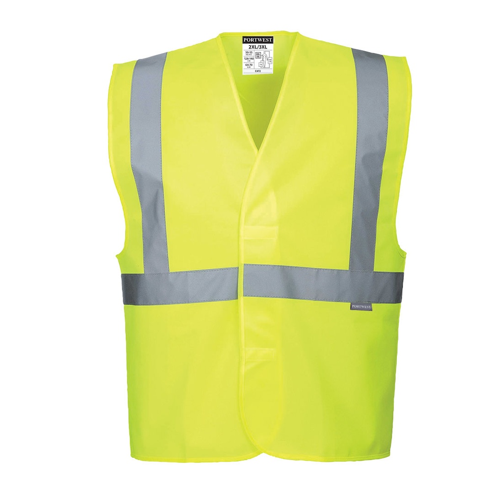 Gilet 1 bande &amp; baudrier - Jaune