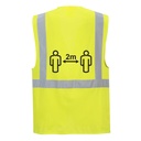 Gilet Executive de distanciation sociale 2m - Jaune