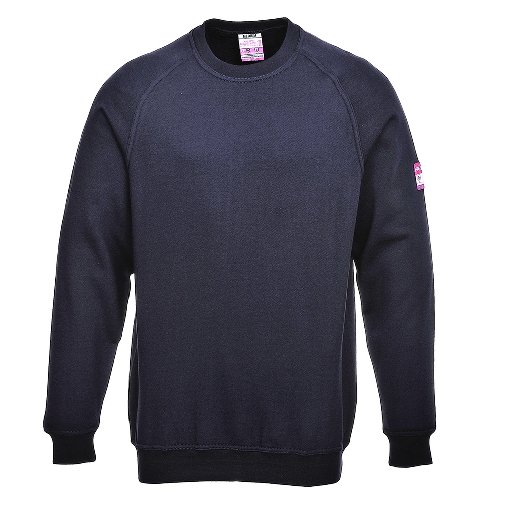 Sweet shirt retardateur de flamme &amp; Antistatique Sweat-shirt manches longues - Marine