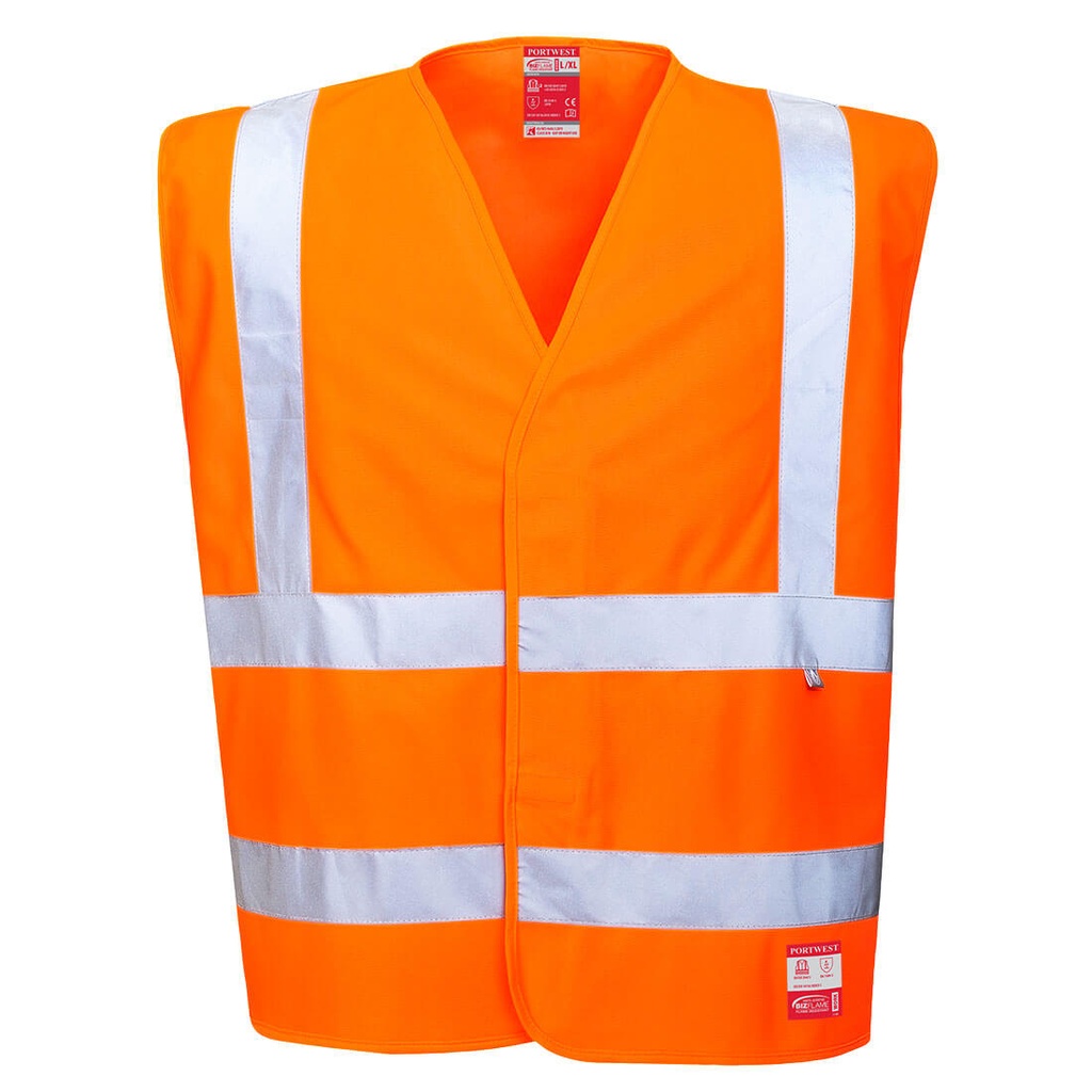 Gilet HV antistatique et flamme résistant - Orange