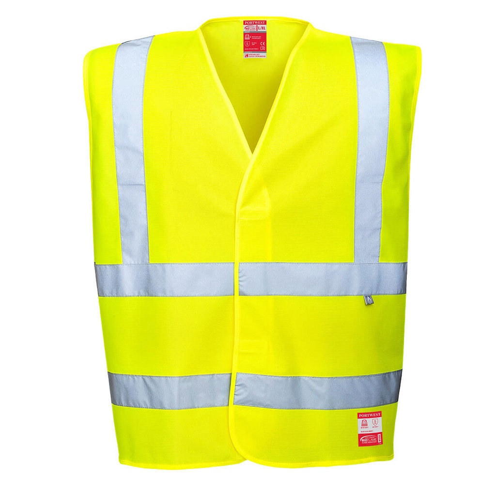 Gilet HV antistatique et flamme résistant - Jaune