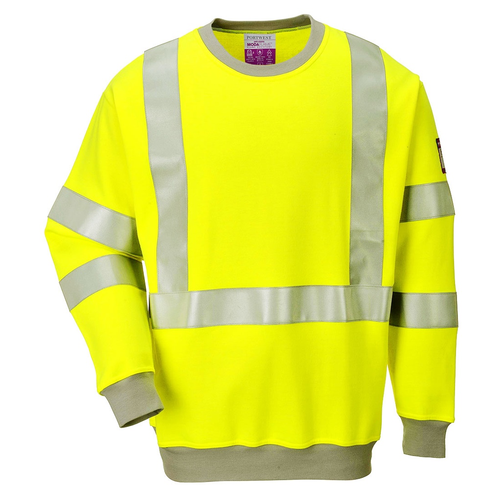 Sweatshirt FR antistatique Hi-Vis - Jaune