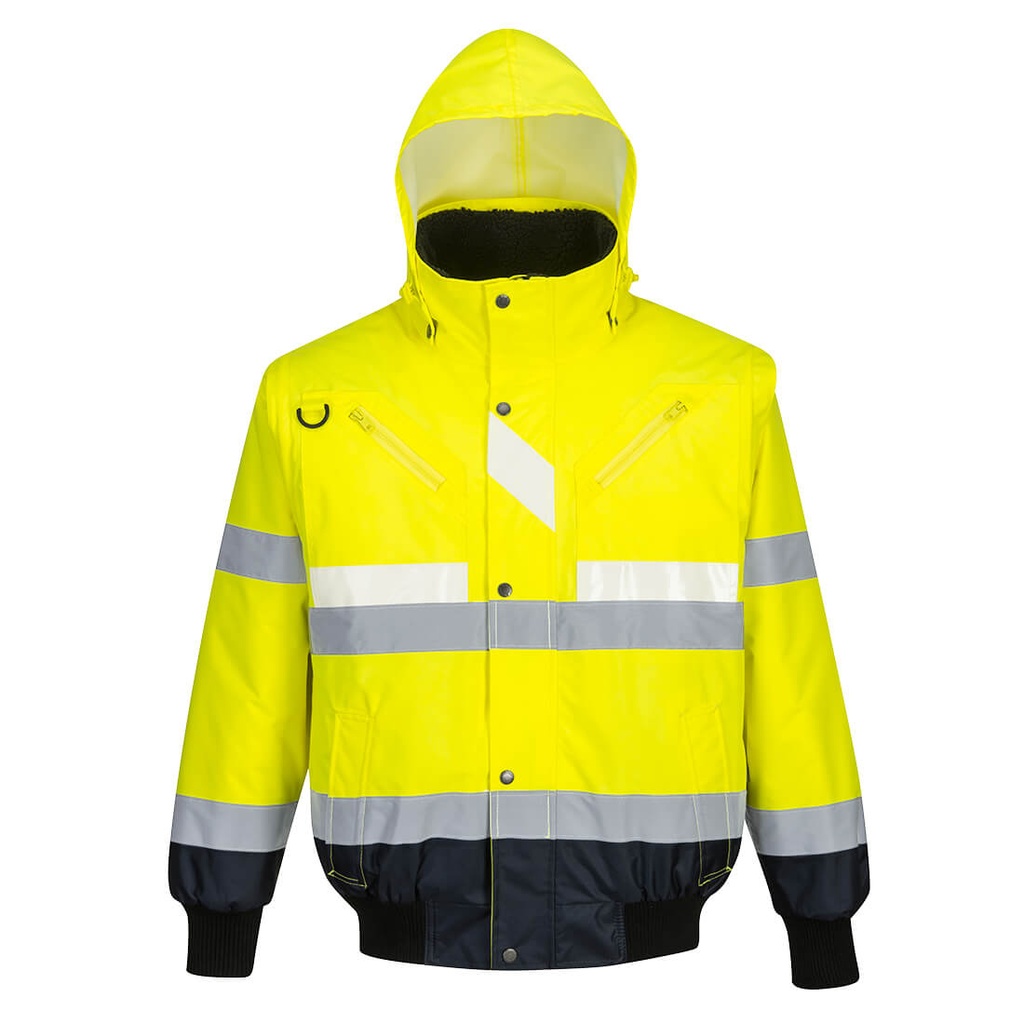 Blouson 3-en-1 Glowtex - Jaune/Marine