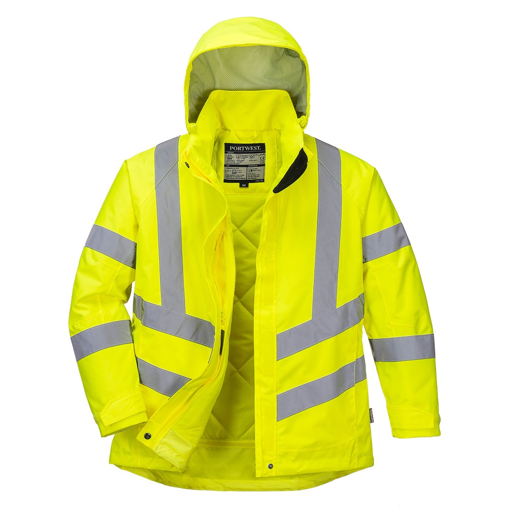 Parka d'hiver haute visibilité pour Femme - Jaune