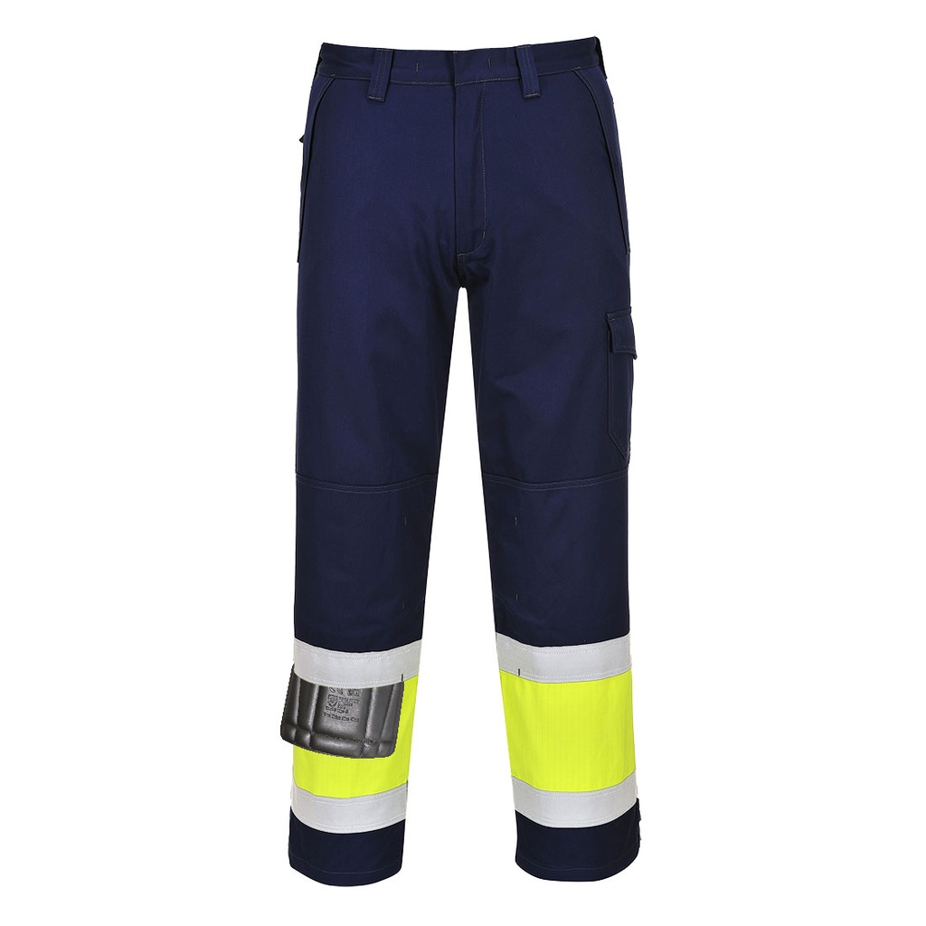 Pantalon Hi-Vis MODAFLAME - Long - Jaune/Marine