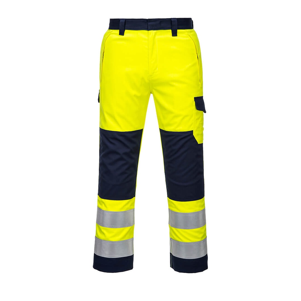 Pantalon Modaflame Haute-Visibilité - Petit - Jaune/Marine