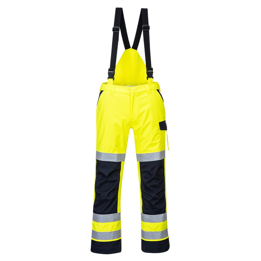 Pantalon de pluie multi normes arc électrique - Jaune/Marine