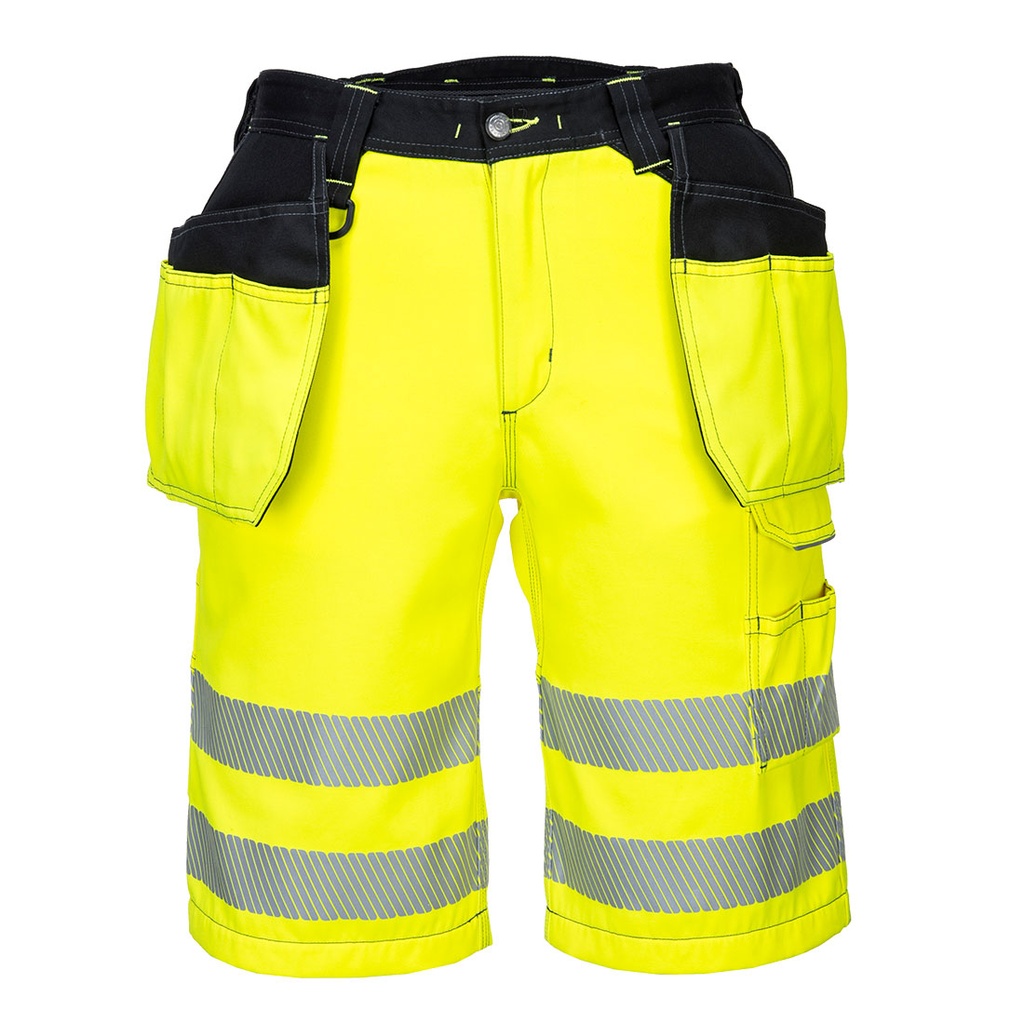 PW343 - Bermuda PW3 Hi-Vis - Jaune/Noir