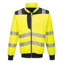 PW3 Hi-Vis Sweatshirt Zippé - Jaune/Noir