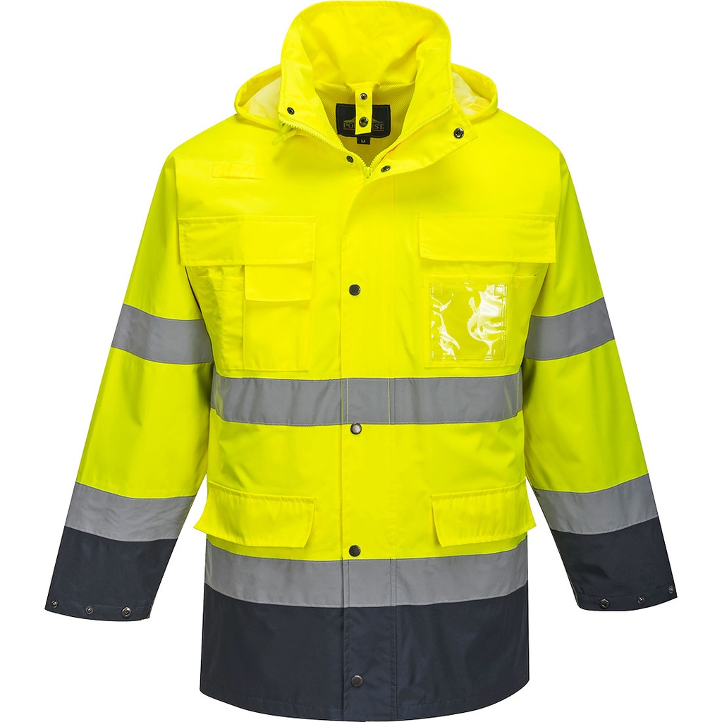 Parka haute visibilité 3 en 1 - Jaune/Marine