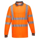 Polo coton majoritaire manches longues - Orange