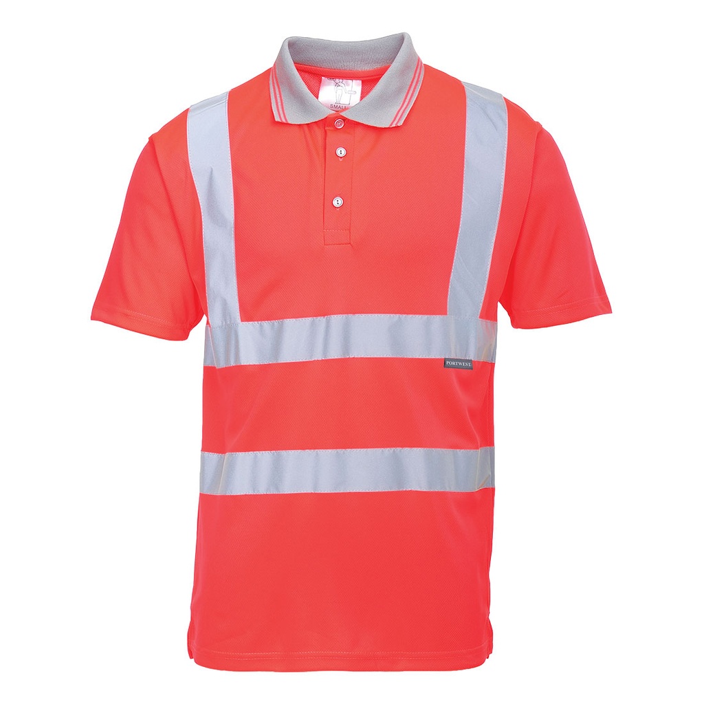 Polo Hi-Vis manches courtes - Standard - Rouge