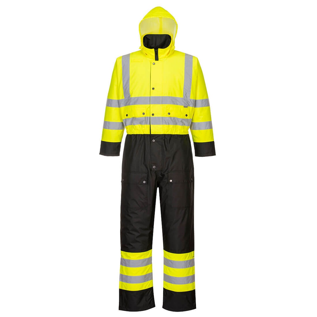 Combinaison Contrast Hi-Vis matelassée - Jaune/Noir